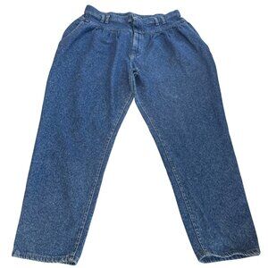 Vintage 80s 90s Lee Mom Jeans Womens 22W High Rise Stonewash Pleated Baggy Denim